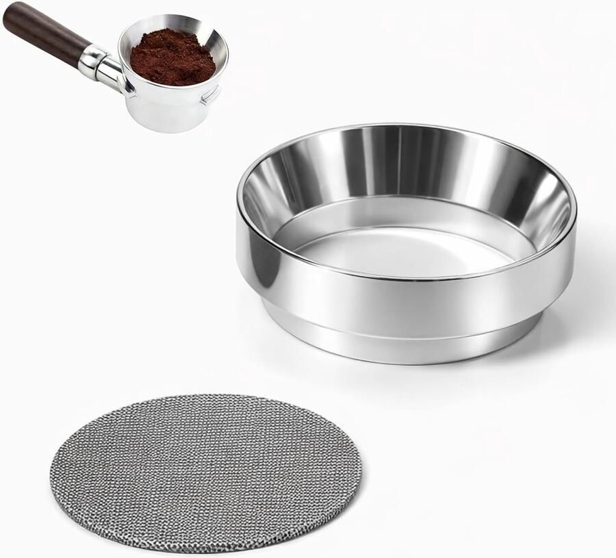 Koffie doseerring 51 mm voor perfecte espresso magnetische doseertrechter en puck screen roestvrijstalen accessoires voor barista en filterhouder