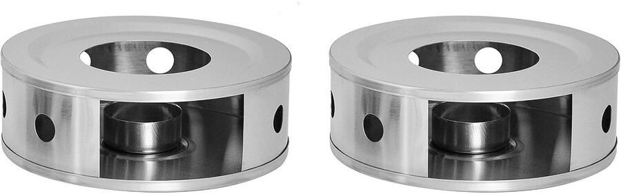 Koffie-Theewarmers Roestvrij staal 6 inch Dubbele Ronde Warmers Voor Thee Koffie en Voedsel