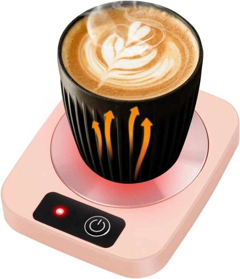 Koffiekopwarmer Blauw 15 x 15 x 2 3 cm Aluminium Koffiewarmer met Temperatuurregeling Voor Thuis en Kantoor