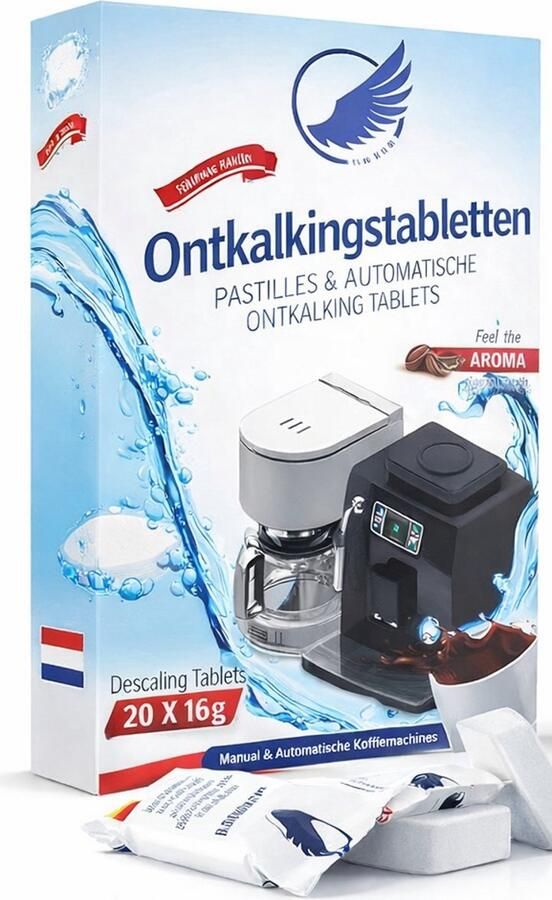 OEM 20 x Ontkalkingstabletten voor volautomatische koffiemachines en koffiezetapparaten. Koffiemachineontkalker Ontkalkingstabs Universeel geschikt voor Siemens Jura Bosch Krups Miele Melitta WMF en nog veel meer - Foto 2