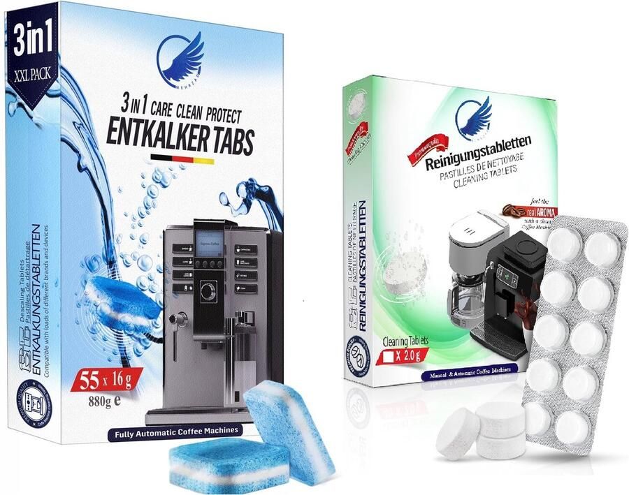 Koffiemachinereiniger Onderhoudsset 90 voor Koffiemachine 40x Reinigingstabletten -50x Ontkalkingstabletten voor volautomatische Espressomachines Koffiezetapparaten. Universeel geschikt voor bijna alle merken - Foto 2