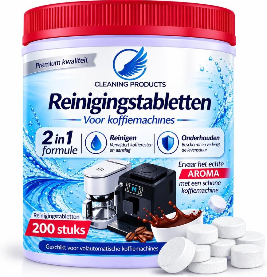 Koffiemachinereiniger Reinigingstabletten Koffiemachine 200 stuks 2 gram Universeel Voor Volautomatische Koffiemachines Geschikt voor Jura Siemens Philips Bosch Krups Delonghi