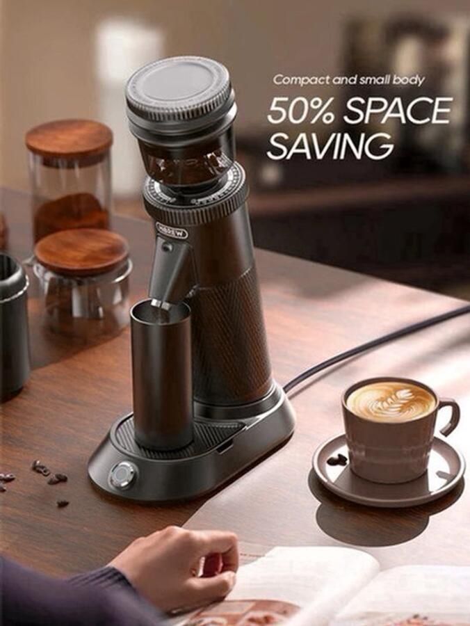 Koffiemolen – Elektrische Koffiemolen – Koffiebonenmaler – Compacte Koffiemolen – Keramische Maalschijven – Voor 5 Kopjes – Eenvoudig In Gebruik