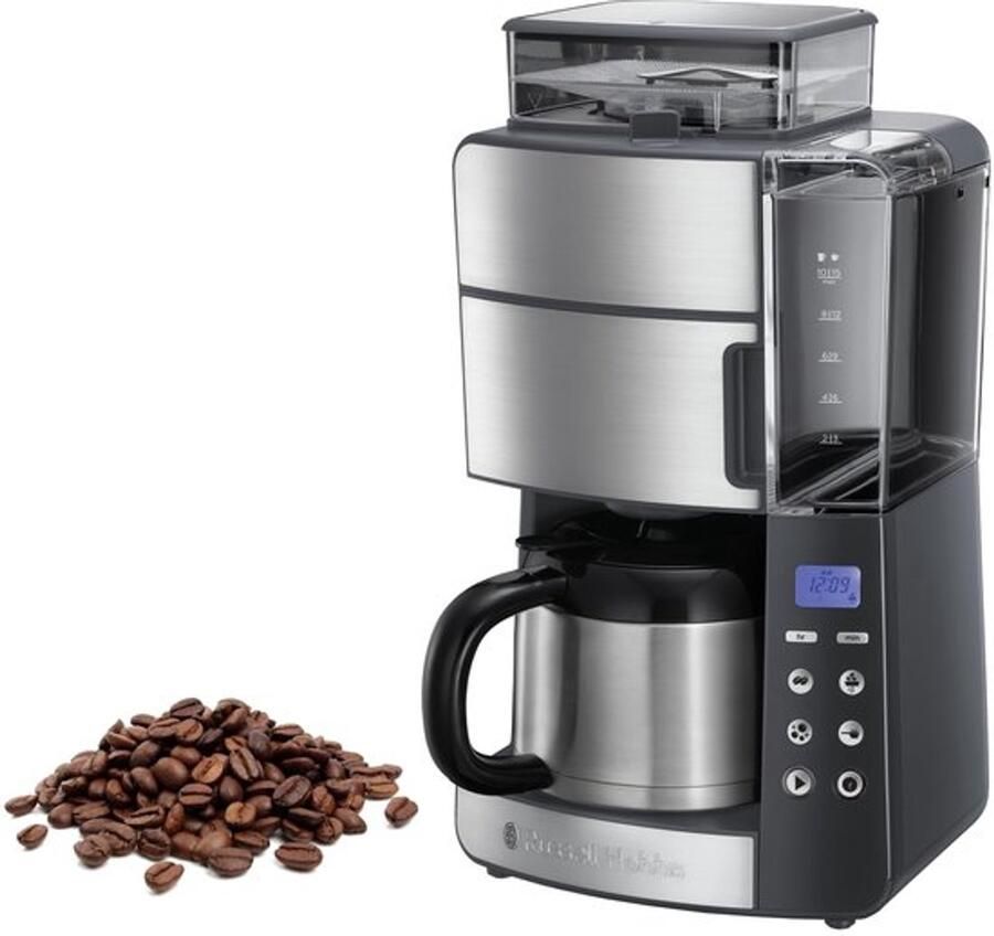 Koffiezetapparaat Grind&Brew (10 Koppen (1 25L) Digitale Timer incl. Thermos Kan Geïntegreerde Koffiemaler 3 Maalstanden Instelbare Koffiesterkte) 25620-56