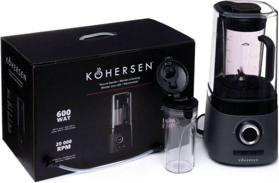 Kohersen Mixer 71097 Antraciet 600 W 80 kpa 600 ml
