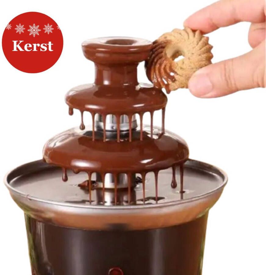 KoopKrachtig Chocoladefontein Bruin Warmhoudfunctie Chocolade fondue 3 Lagen