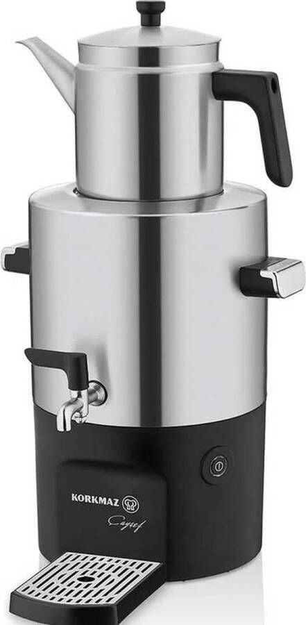 Korkmaz Caysef Inox A841 – RVS Semaver – Satin – 5000 ml – 2000 W