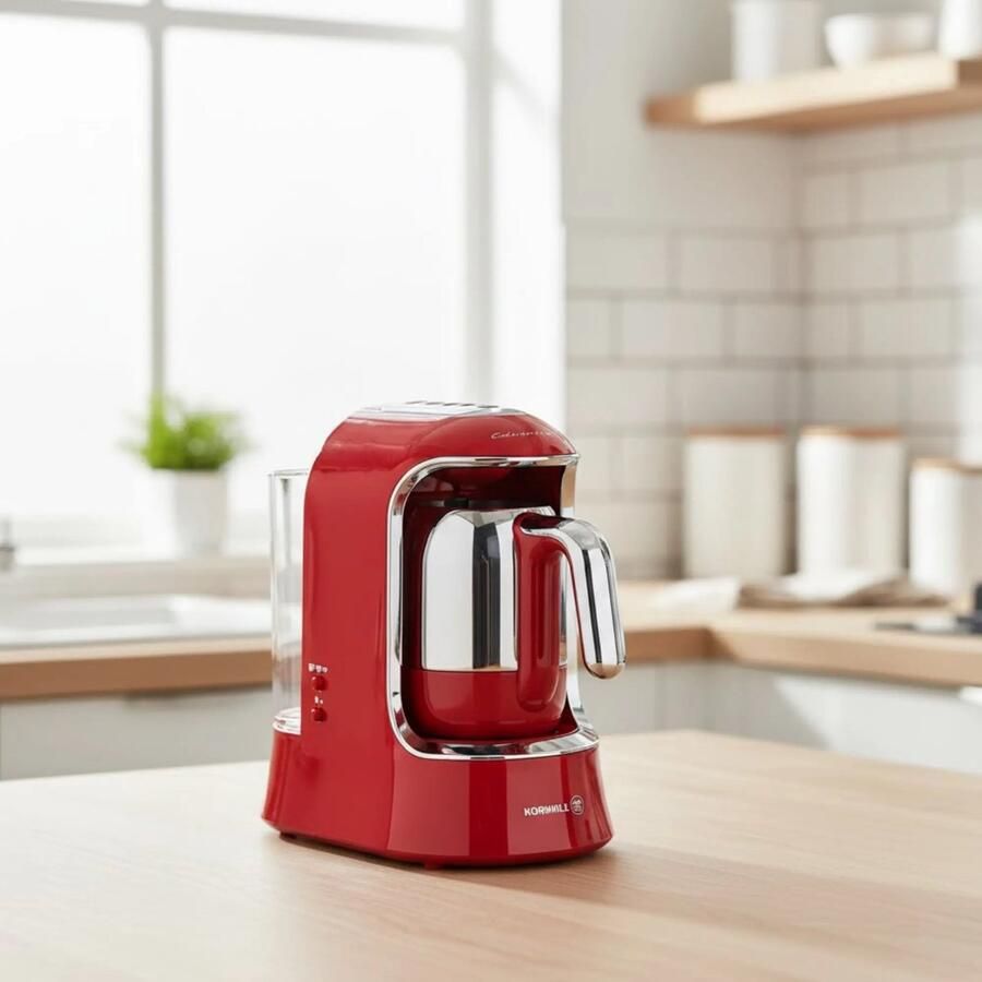 Korkmaz Aqua A862 Turkse (elektrische cezve) koffiezetapparaat full automatisch Red