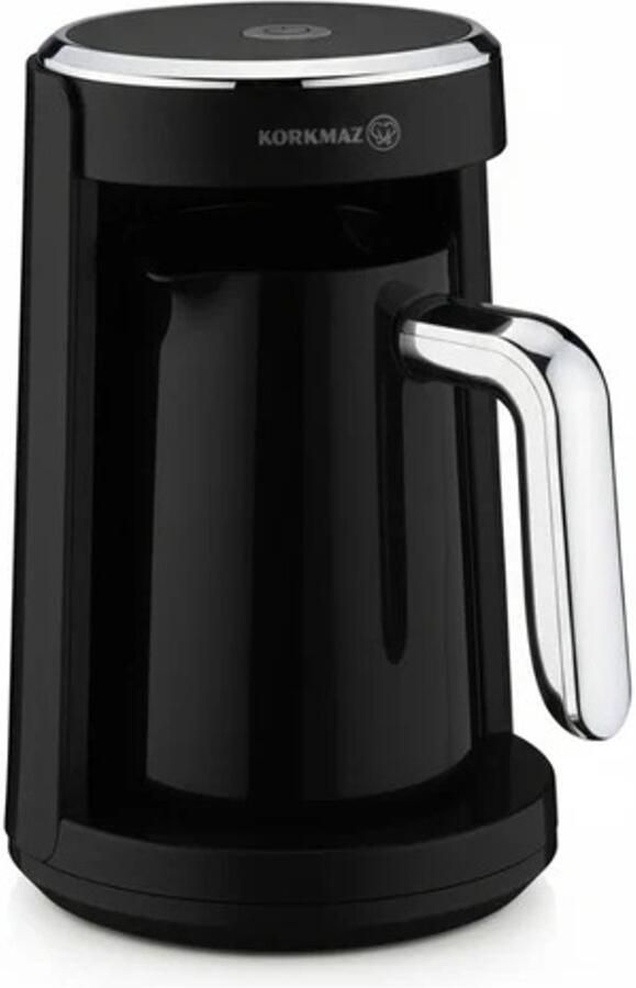 Korkmaz Keyif Turkse koffiezetapparaat Zwart – Authentieke Turkse Koffie met Moderne Klasse 400W 4-5 Kopjes