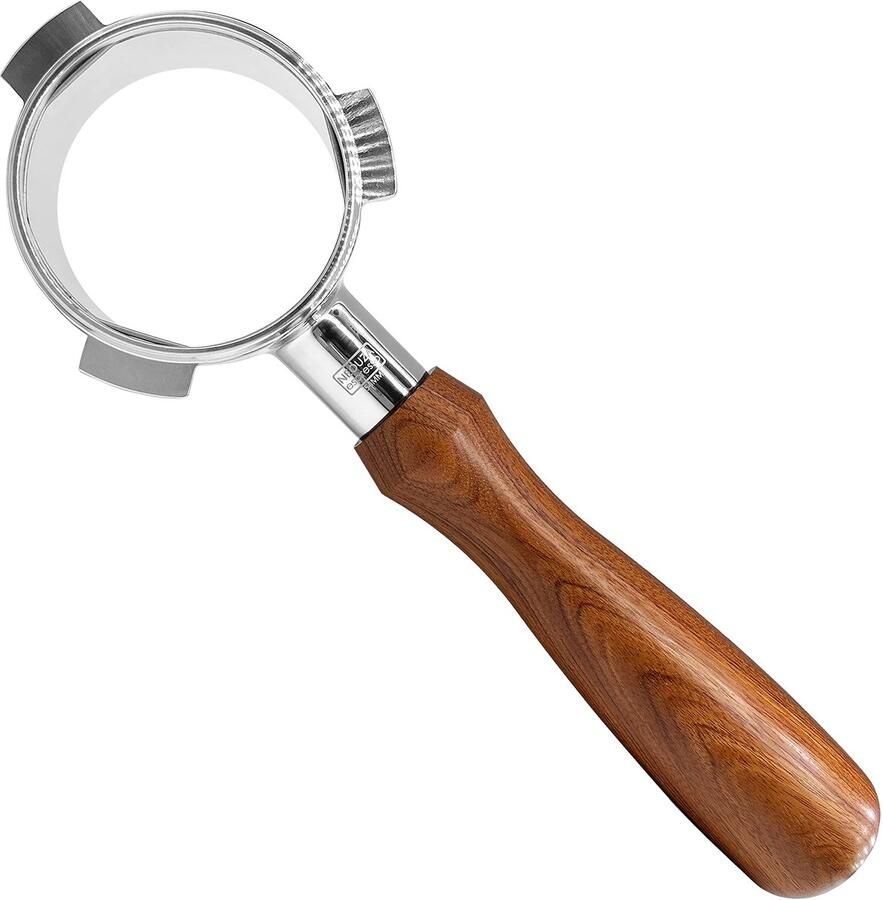 Kraftverdia Espressomachine handvat (zonder bodem) Geschikt voor Breville 870 875 878 880 koffiemachines 54mm vervangingsset Roestvrij staal van voedingskwaliteit 304 filtermandje niet inbegrepen Bruin