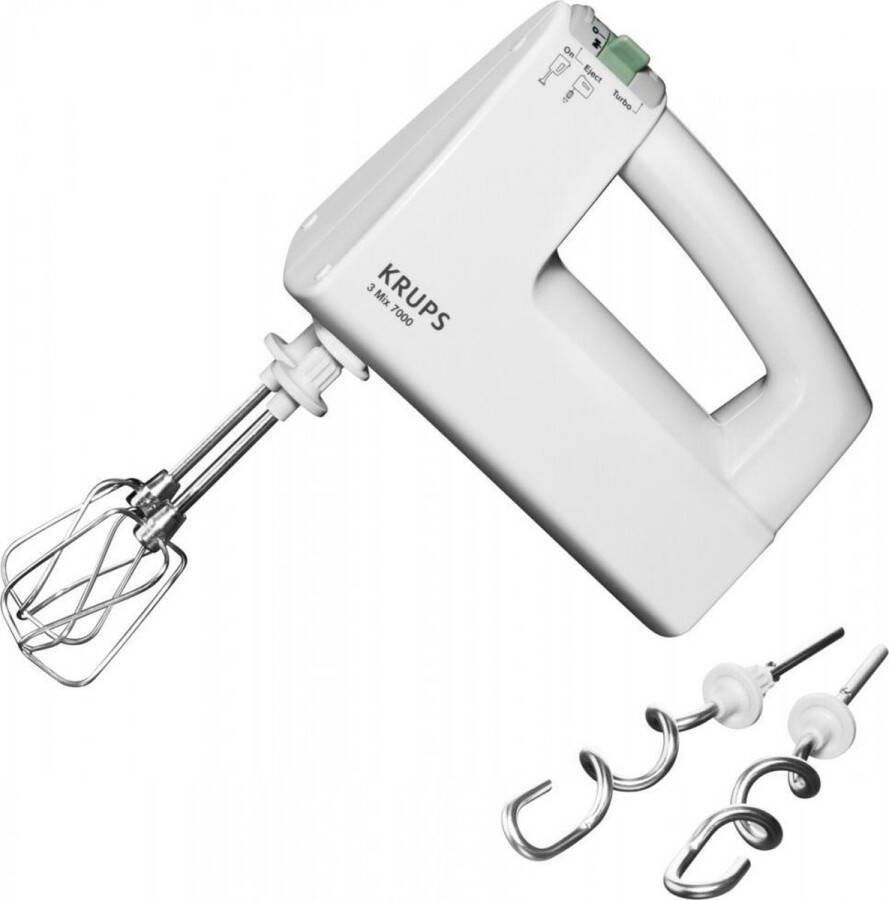 Krups 3 Mix 7000 handmixer F608-14 Wit 500 W F608-14 3 Mengsel 7000 handmixer F608-14 Wit 500 W