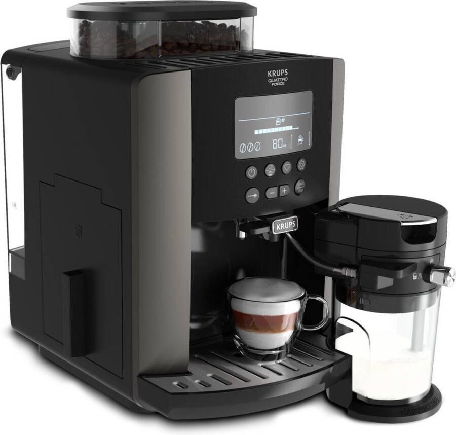 Krups Volautomatisch koffiezetapparaat EA819E Arabica Latte Watertankcapaciteit: 1 7 liter pompdruk: 15 bar lcd-display - Foto 1