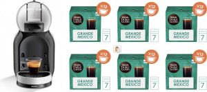 Krups Dolce Gusto MiniMe KP123B Koffie apparaat GRIJS ZWART + NESCAFÉ Dolce Gusto Mexico Grande Multipak 6x 12 capsules