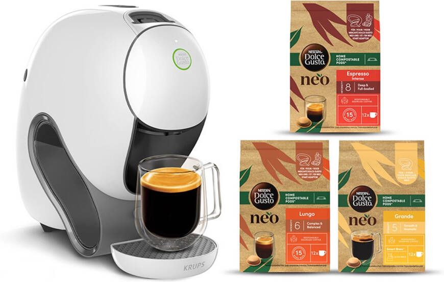 Krups Dolce Gusto NEO YY5729FD Koffiecupmachine – Bundel met 3 koffiepacks – SmartBrew™ technologie – 15 bar druk