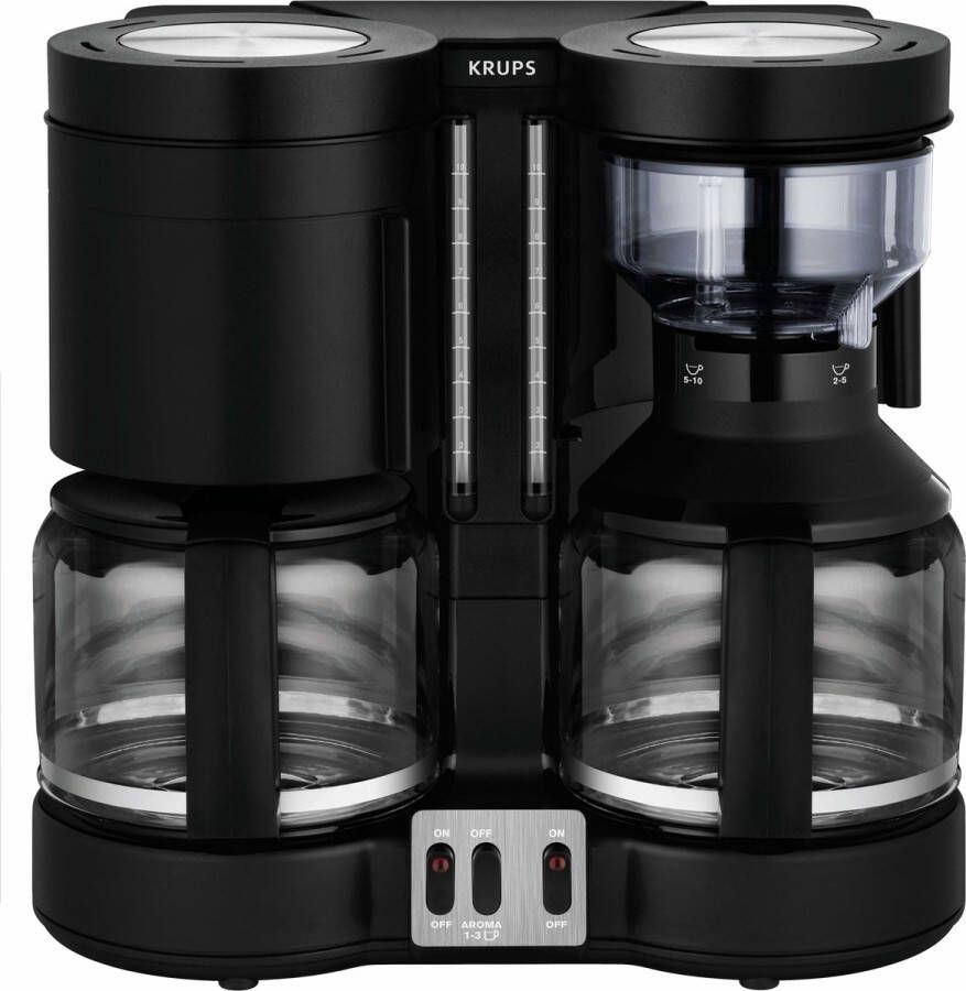 Krups Filterkoffieapparaat KM8508.11 Duothek Plus 1 l 1l koffiepot papieren filter 1x4 combi-automaat voor koffie en thee - Foto 5