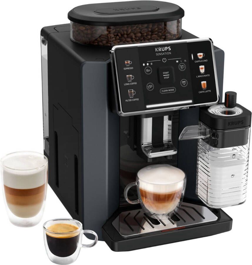 Krups EA912B Sensation Milk M90 Volautomatische espressomachine Zwart