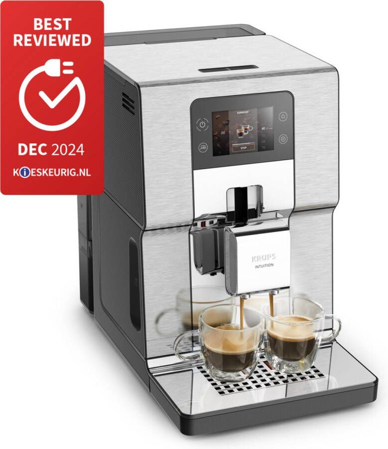 Krups Intuition EA877D Volautomatische Espressomachine RVS Touchscreen Personaliseerbaar