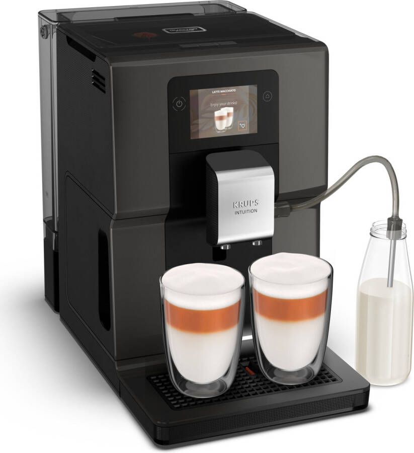 Krups Volautomatisch koffiezetapparaat EA872B Intuition Preference 3 5"-kleurentouchscreen intuïtieve gekleurde indicatielampjes