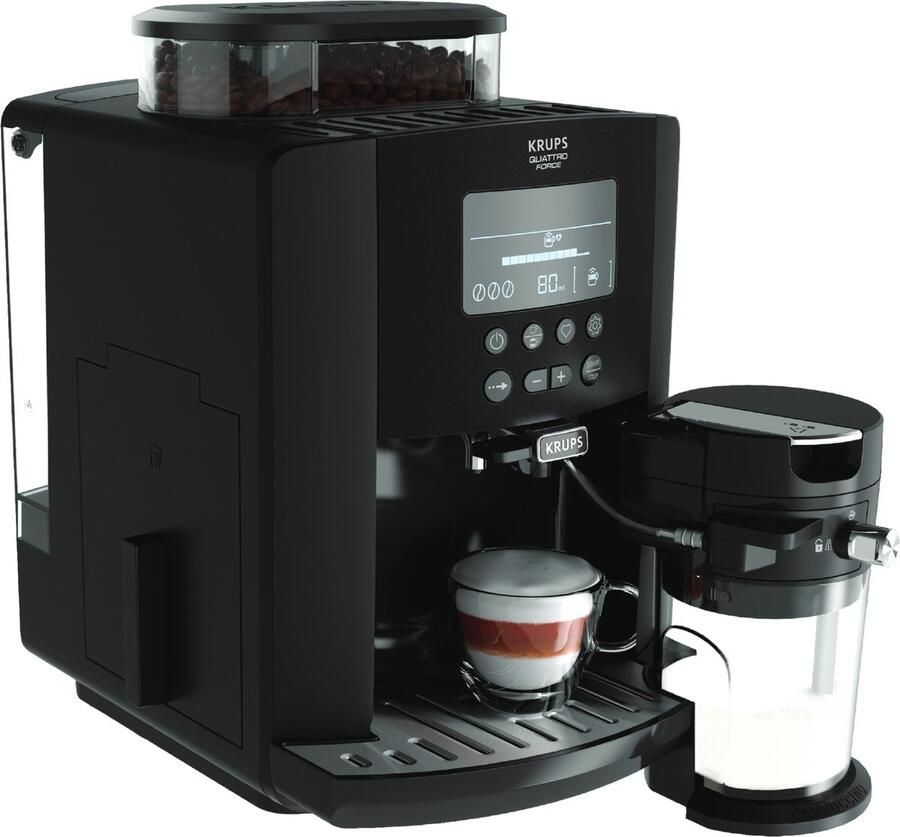 Krups Volautomatisch koffiezetapparaat EA819E Arabica Latte Watertankcapaciteit: 1 7 liter pompdruk: 15 bar lcd-display
