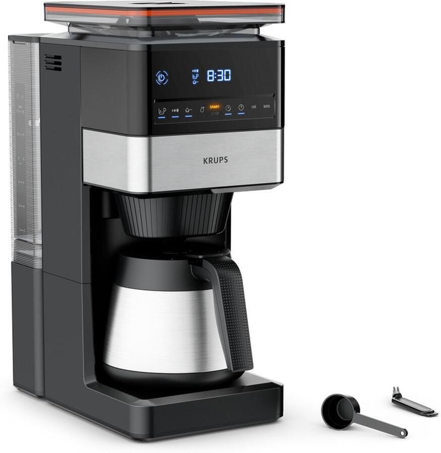 Krups Filterkoffieapparaat KT8428 Grind Aroma XL 1 25 l Kegelmolen digitaal bedieningspaneel 1 25 l 4 uur warm dankzij isoleerkan - Foto 6
