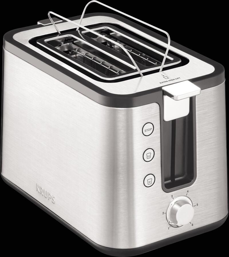 Krups Toaster KH442D Control Line 6 niveaus extra functies liftfunctie kruimellade