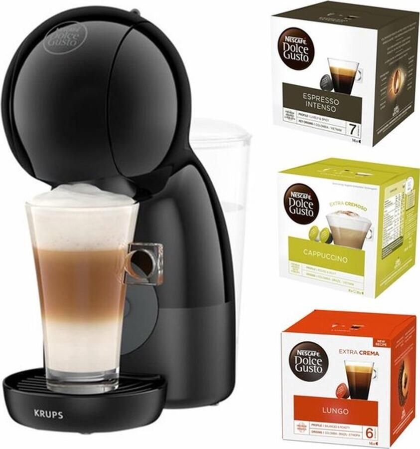 Krups NESCAFÉ Dolce Gusto Piccolo XS KP1A35 Inclusief Try Out Multi Pack Voor 40 Kopjes Rood Zwart