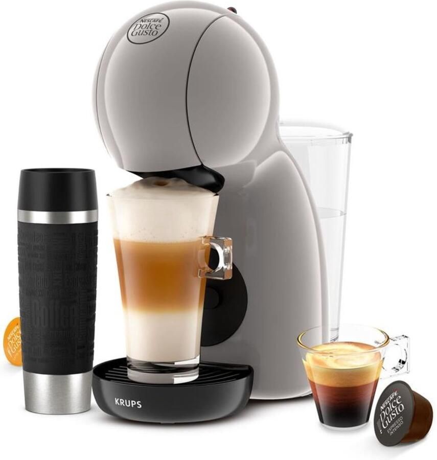 Krups Nescafé Dolce Gusto Piccolo XS YY5742FD capsule koffiemachine – 15 bar – Compacte koffiemachine – Warme & koude dranken + thermische mok van roestvrij staal