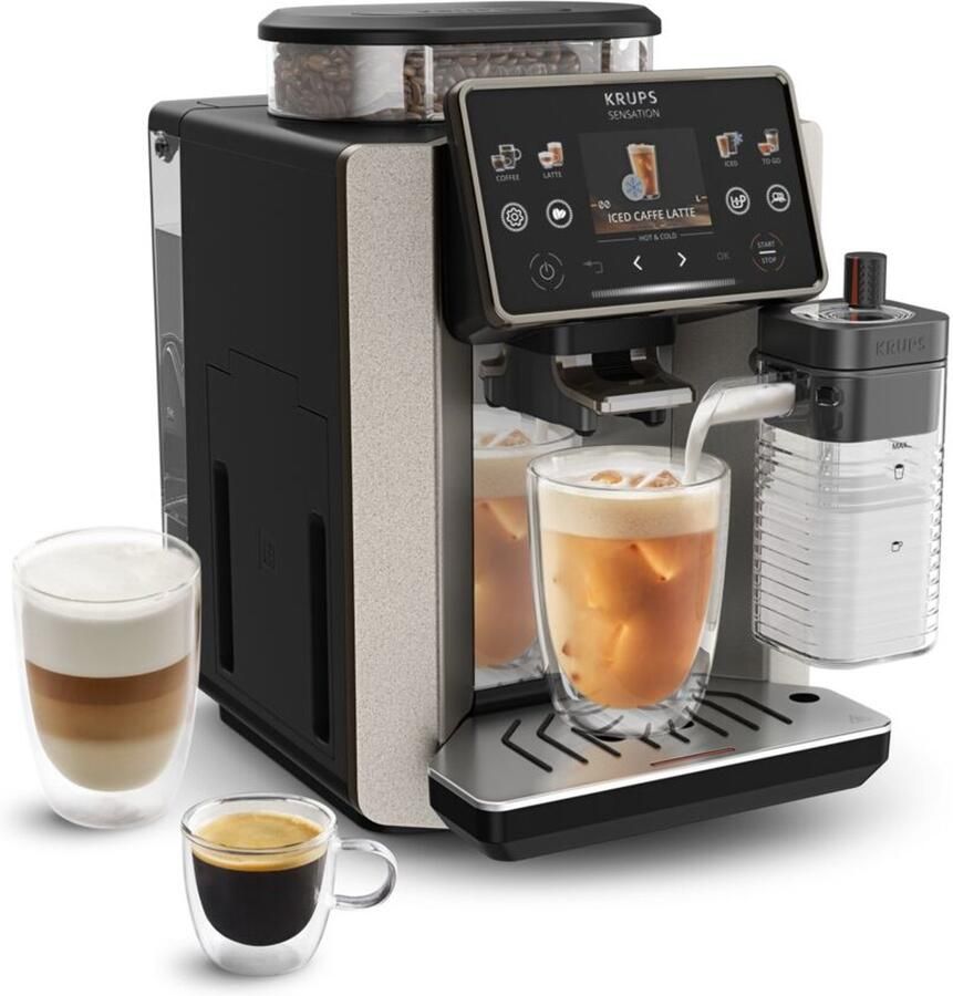 Krups Sensation Elite Milk EA917E Volautomatische Espressomachine Silver Snel Opgewarmd
