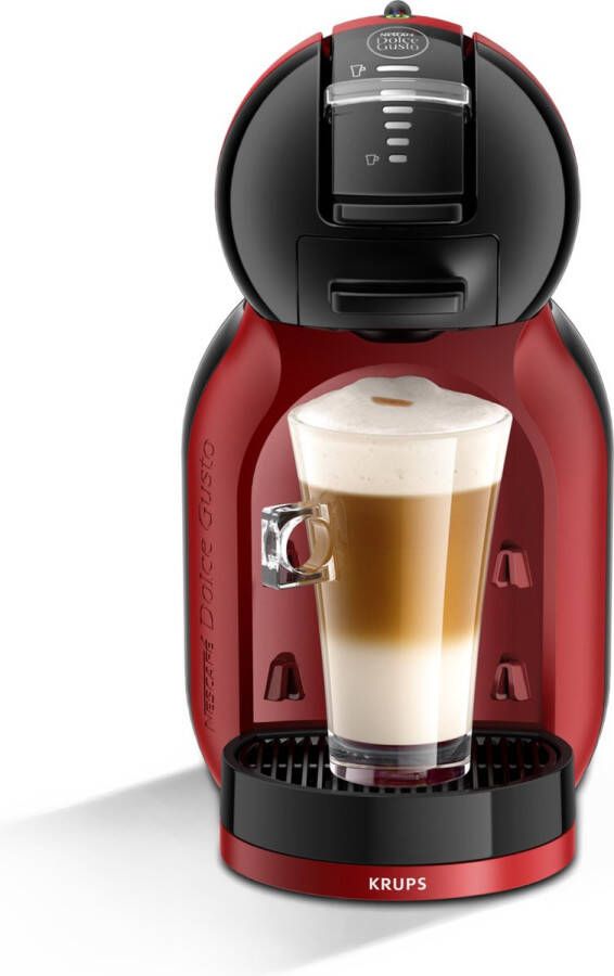 Krups Mini Me KP123H handmatige koffiecupmachine zwart cherry rood