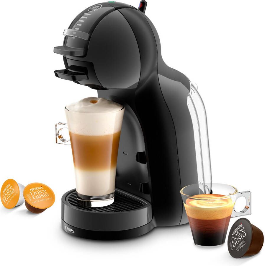 Krups NESCAFÉ Dolce Gusto Mini Me KP1238 Koffiecupmachine Antraciet Automatische Stop Compact Voor Dolce Gusto Cups