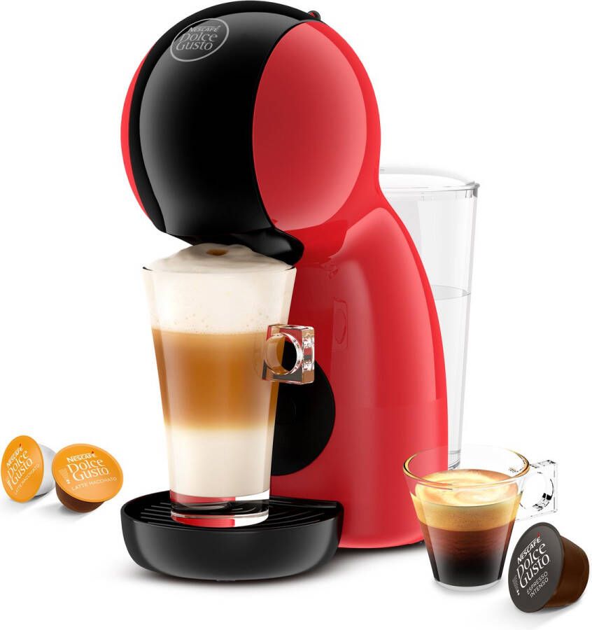 Krups Nescafé Dolce Gusto Piccolo XS rood koffiezetapparaat Ultra Compact koffiepad koffiemachine multidranken intuïtieve druk 15 bar eco-modus KP1A3510