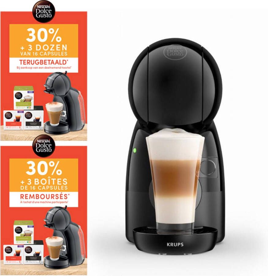 Krups Dolce Gusto Piccolo XS Zwart YY4515FD | Capsulemachines | Keuken&Koken Koffie&Ontbijt | 3700342445107 - Foto 3