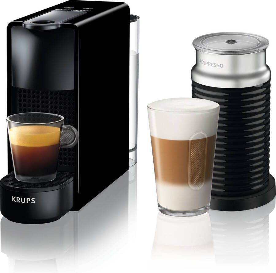 Krups Nespresso Essenza Mini XN1118 Koffiecupmachine Zwart Met Melkopschuimer Compact Voor Nespresso Cups - Foto 2