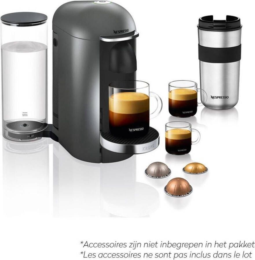 Krups Nespresso Vertuo Plus Titanium YY4510FD | Capsulemachines | Keuken&Koken Koffie&Ontbijt | 3700342445046