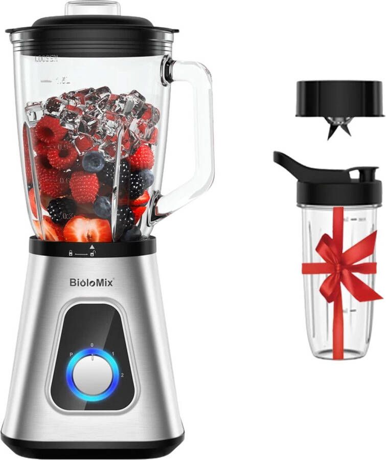 KTN Krachtige Blender Glazen Kan Smoothie To Go Zelfreinigend 1300 Watt 1 5 Liter