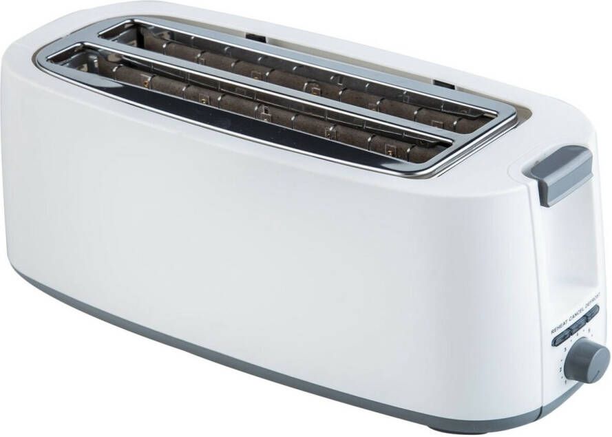 Küken Kuken Elektrische Broodrooster 4 Sneetjes 1400w Zilver