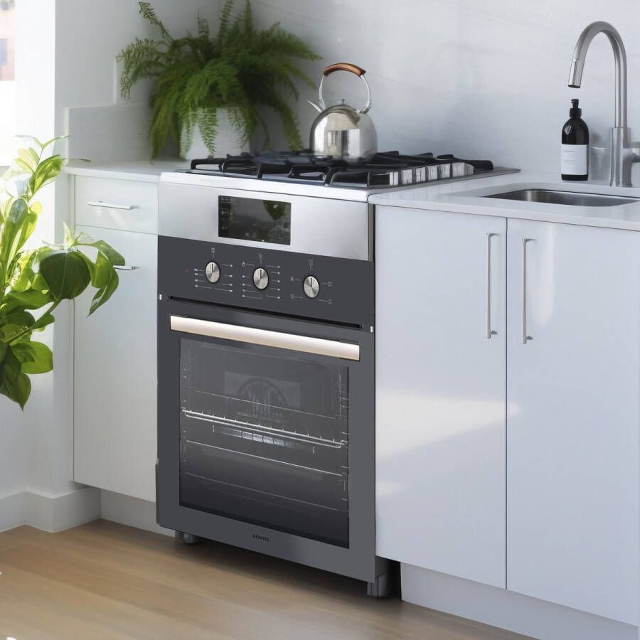 Kumtel B66-SF2(MT) Inbouwoven -Antraciet- Hetelucht -4 Functies -55L