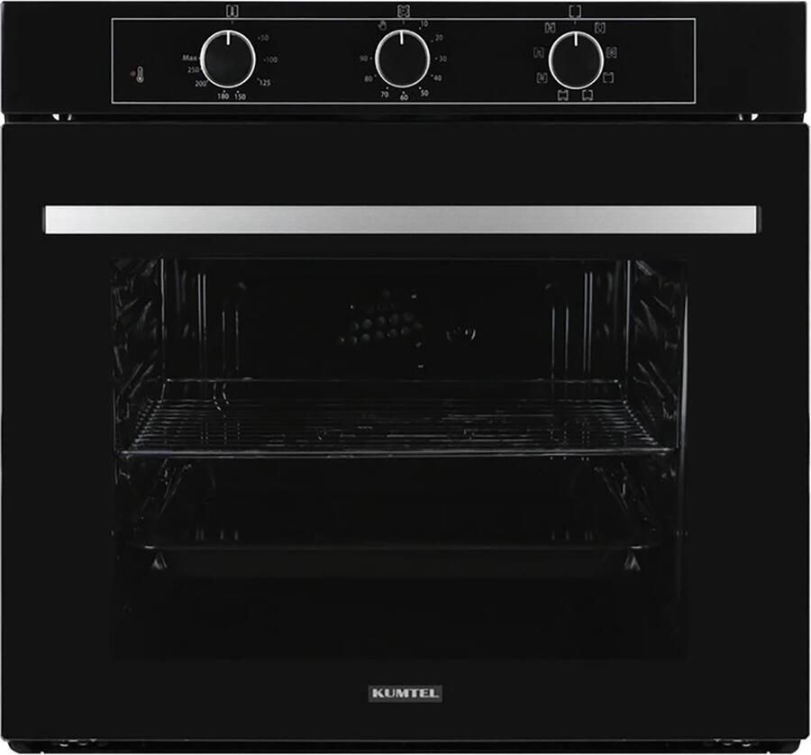 Kumtel A68-SF3(MT) Inbouwoven – Zwart – 3D Koken- Heteluchtoven 88Lt