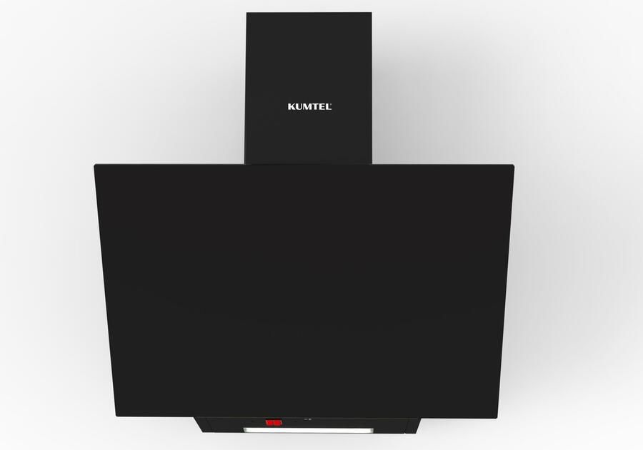 Kumtel DA6-833 Zwarte Glazen Afzuigkap -Schuine Dampkap 57 cm