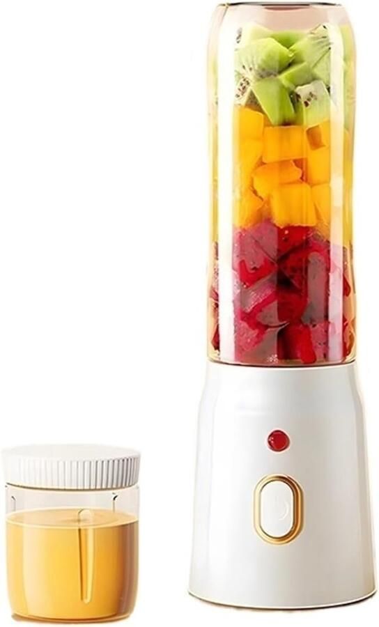 KVCC Sapcentrifuge Sapcentrifuges groenten en fruit Draagbare draadloze sapcentrifuge USB oplaadbare sapcentrifuge Mini fruitblender Maakt smoothies en mixdranken Geschikt voor thuis op kantoor en op reis 18 x 9 cm