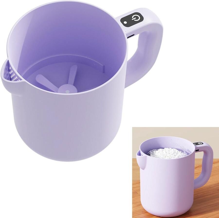 KZQ 2-in-1 elektrische handmixer en klopper Snoerloos keukenapparaat voor bakken en koken Compact en krachtig voor thuisgebruik Paars