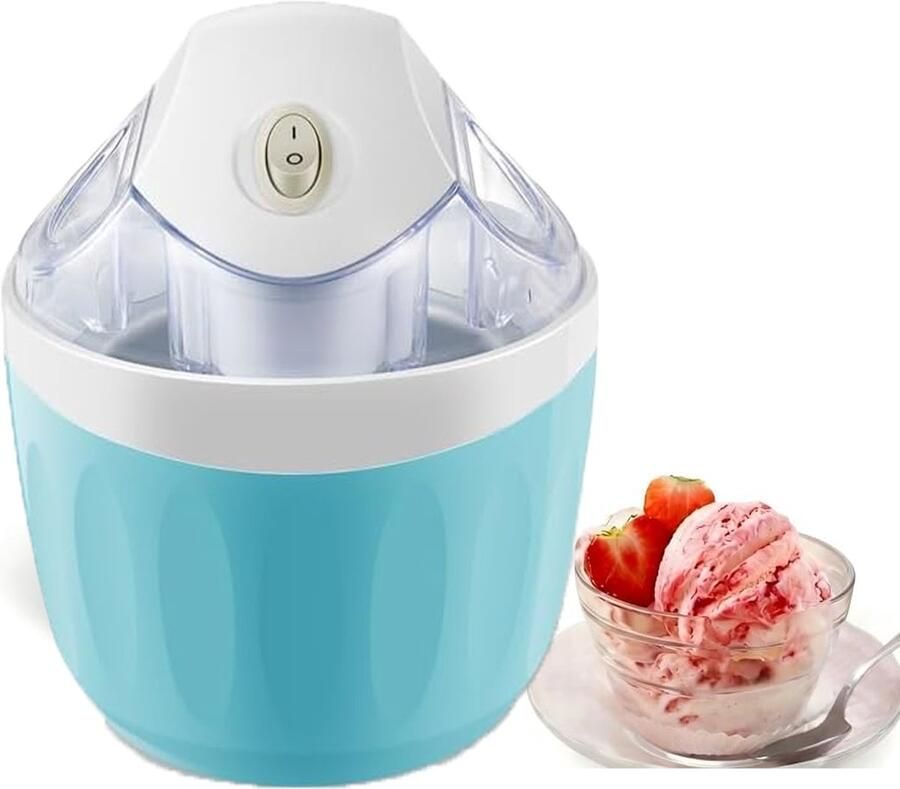 KZQ Automatische IJsbereider 500ml Maak Italiaans Schepijs Sorbet En Yoghurtijs In 15 Minuten Krachtig Voor Thuisgebruik Hemelsblauw