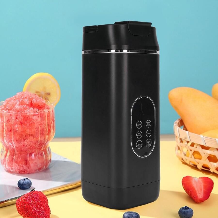 KZQ Draagbare Smoothiemaker Met Digitaal Display Zwart Usb Oplaadbare Fruitmixer En Blender Voor Smoothies Fruit En Groenten