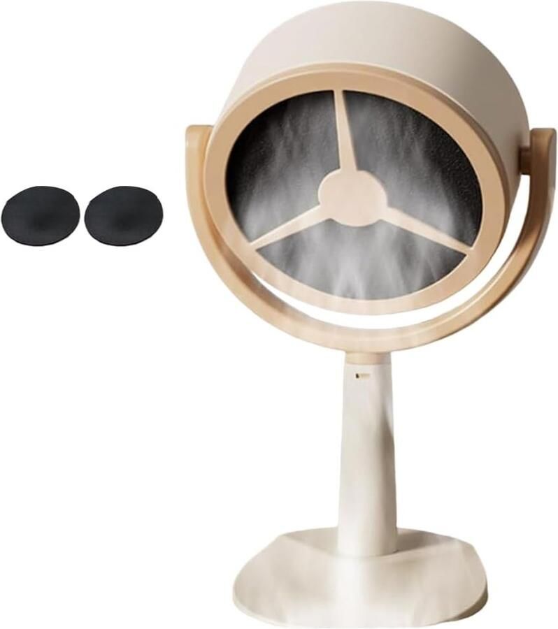 KZQ Mini oplaadbare desktop luchtreiniger met 2 koolstoffilters Stille ventilator voor rook en geuren Geschikt voor bureau keuken reizen en gedeelde ruimtes Wit