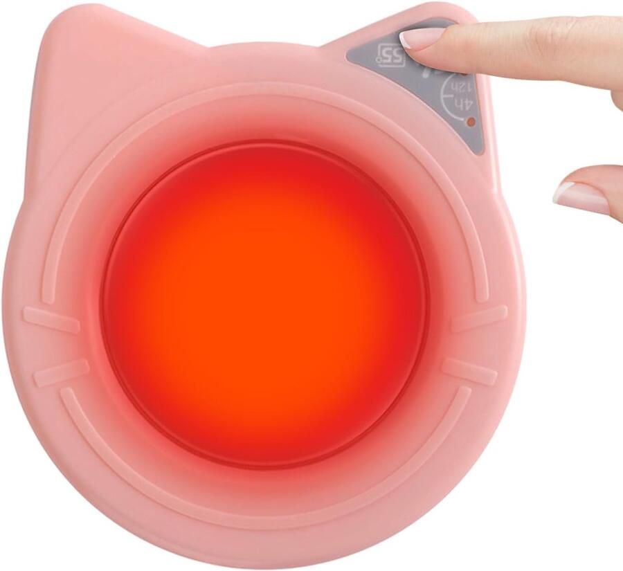 KZQ Temperatuurgecontroleerde USB kopwarmer Elektrische mokverwarmer met automatische uitschakeling Precieze temperatuurregeling voor koffie thee en melk Multifunctioneel voor thuis en kantoor Roze