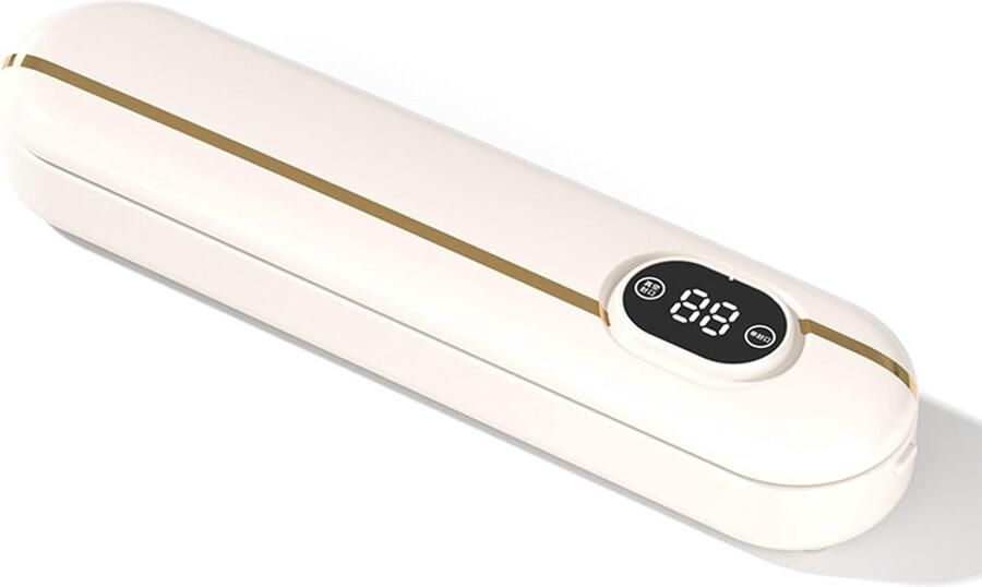 KZQ Voedsel Vacuümmachine Met Led Display Twee Modi Enkele Verzegeling En Vacuümverzegeling Incl 10 Vacuümzakken Geel