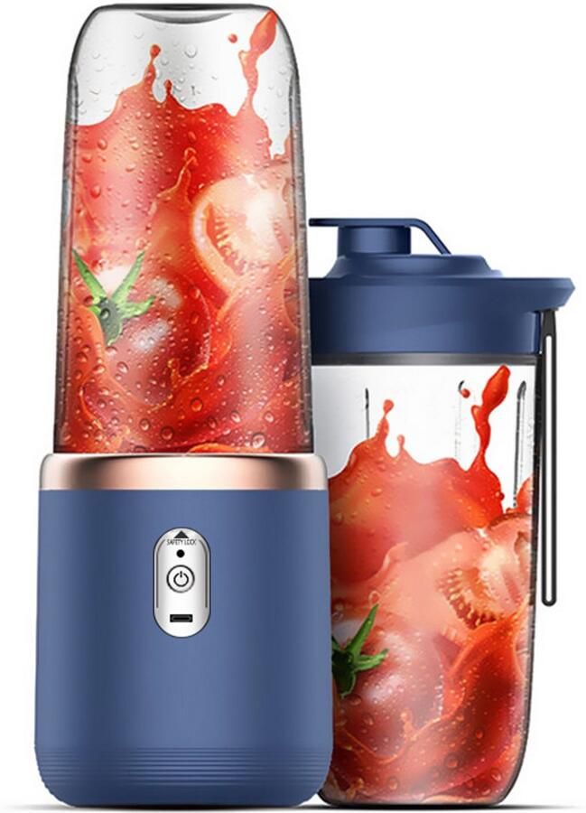 La Aster Blender Draagbare Blender To Go – USB Oplaadbaar – Krachtige 6-Blads Motor – Blauw Compact & Draadloos Design