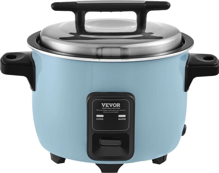 LabelOne Rijstkoker 8 liter 40 kopjes rijst warmhoudfunctie antiaanbaklaag one-touch bediening incl. accessoire