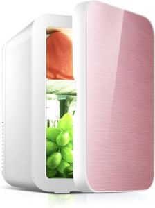 Labirent Luxe Mini Koelkast 6 Liter Roze Glazen Deur Mini Beauty Fridge (Skincare Medicijnen Eten Drinken) Modern