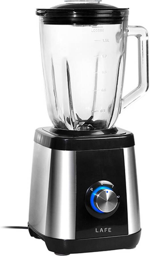 Lafe Blender met glazen beker voor smoothies Staafmixer 2 snelheden 600 W Power Mix